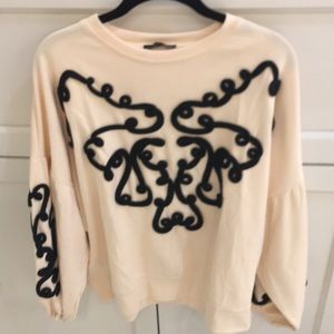 Zara crewelled sweatshirt